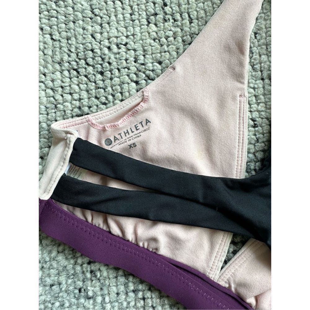 Athleta Mod Block Plunge Bikini Top XS - Picture 6 of 6
